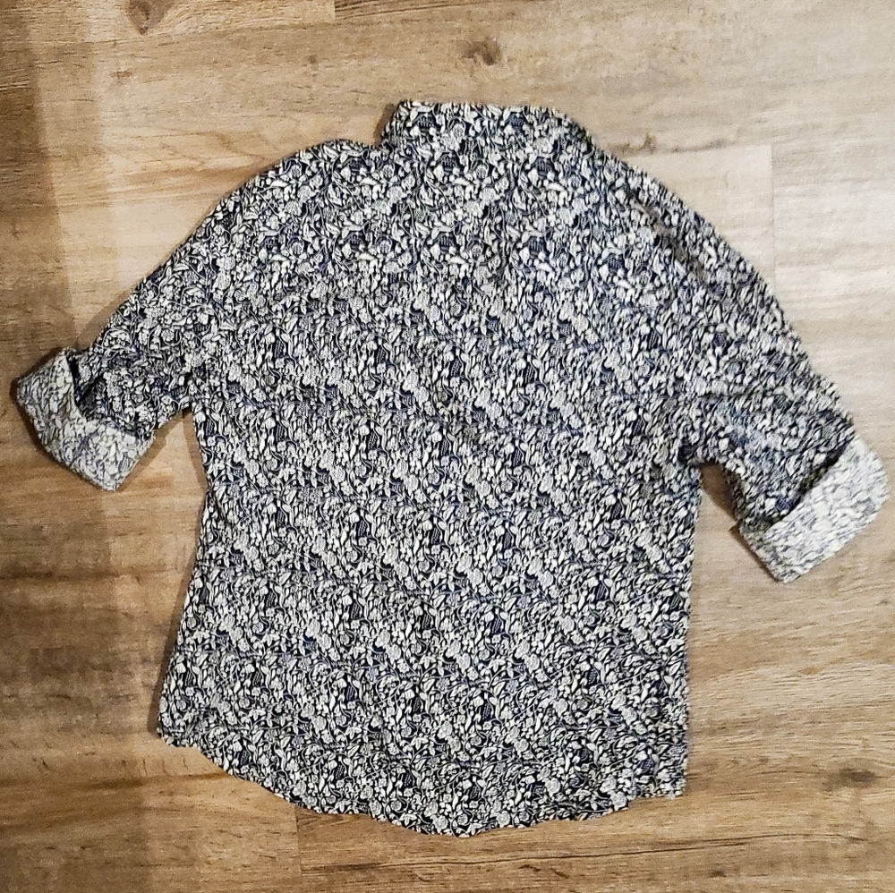 Nautical blue button up - Picture 2 of 3